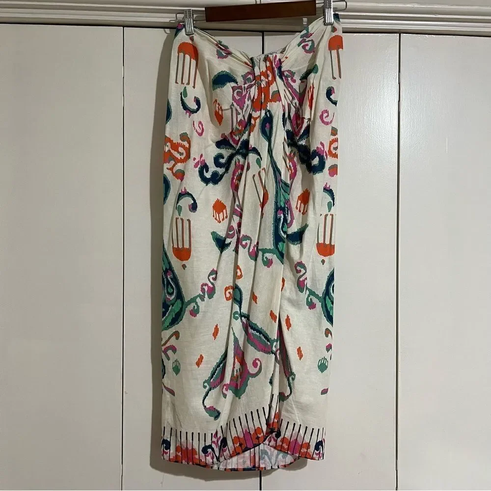 Zara Colorful Patterned Wrap Skirt